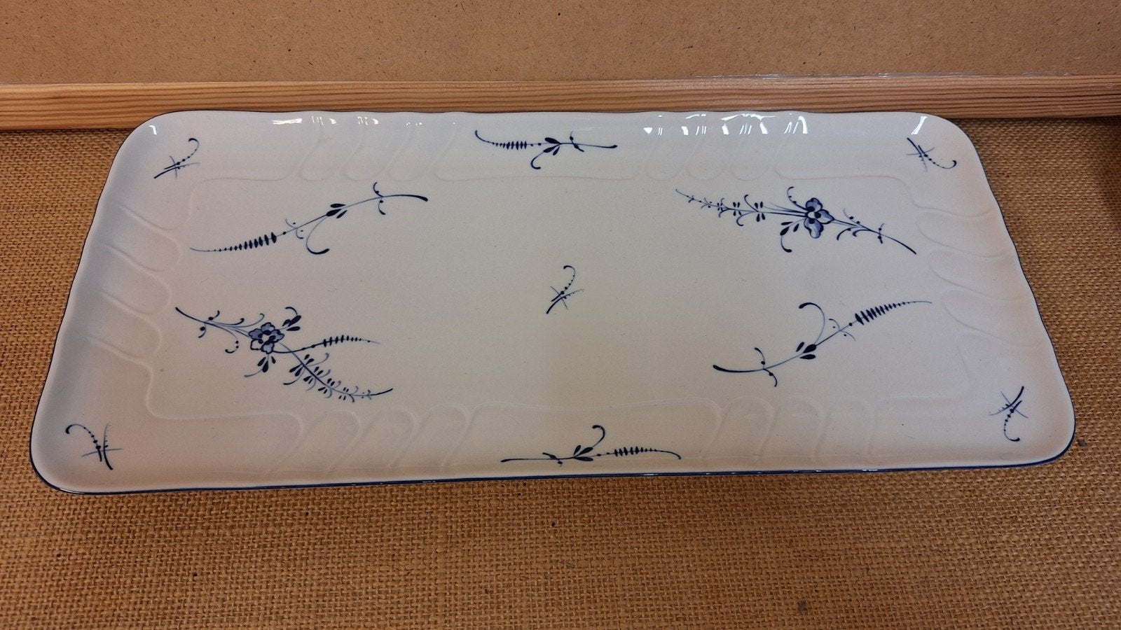 Cakeschaal Villeroy&Boch blauw wit, Ophalen of Verzenden, Porselein, Overige stijlen