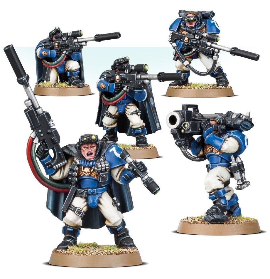Warhammer 40K Space Marines Scouts met Sniper Rifles, Hobby en Vrije tijd, Ophalen of Verzenden, Zo goed als nieuw, Warhammer 40000