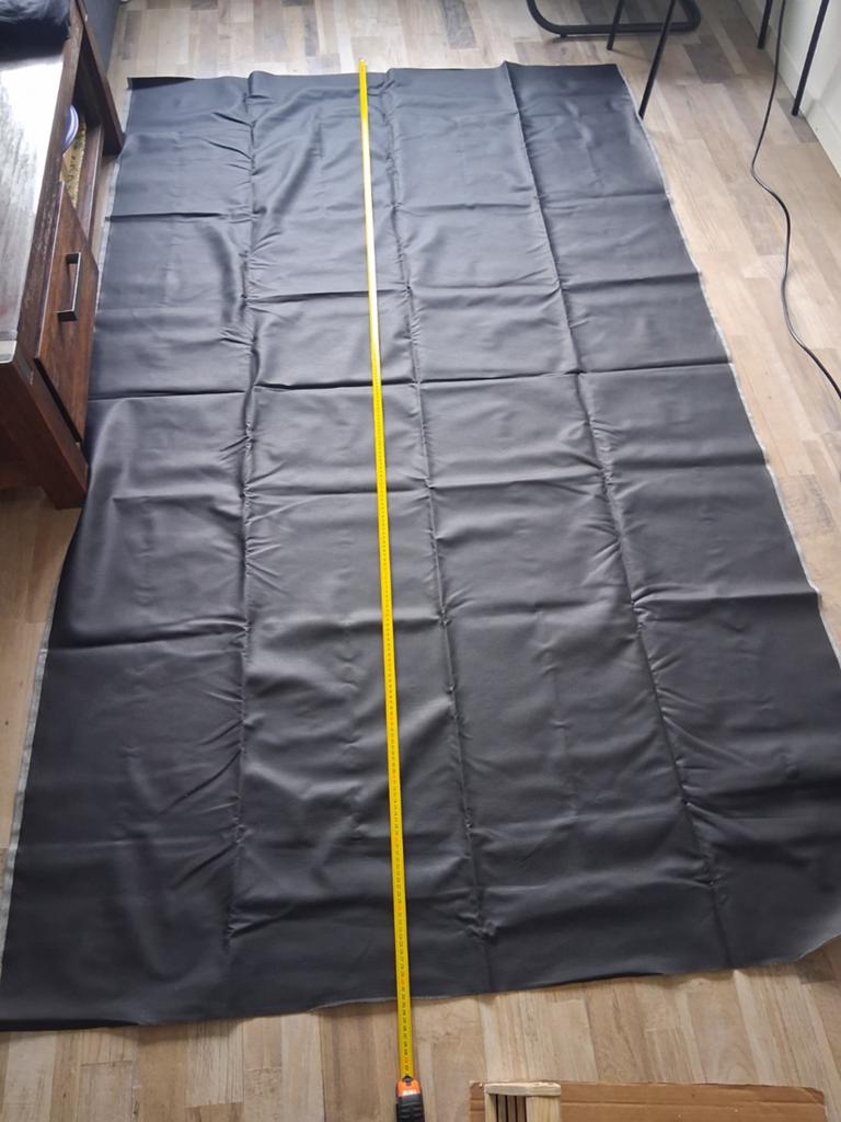 Lap kunst leer 240cm x 141cm, Ophalen, Nieuw, Zwart, Leer of Kunstleer