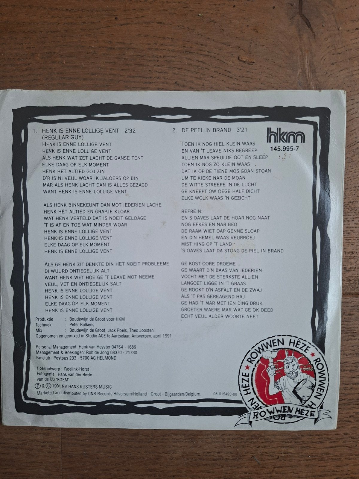Rowwen Hèze - Henk Is Enne Lollige Vent (7 inch vinyl), Gebruikt, Originele persing, 7 inch, Ophalen of Verzenden