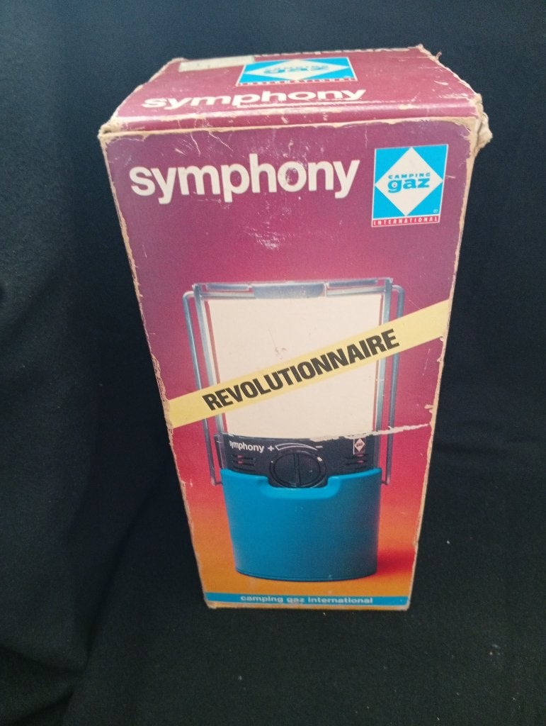 Camping Gaz Symphony lamp gaslamp met doos kousjes, Caravans en Kamperen, Ophalen of Verzenden, Zo goed als nieuw