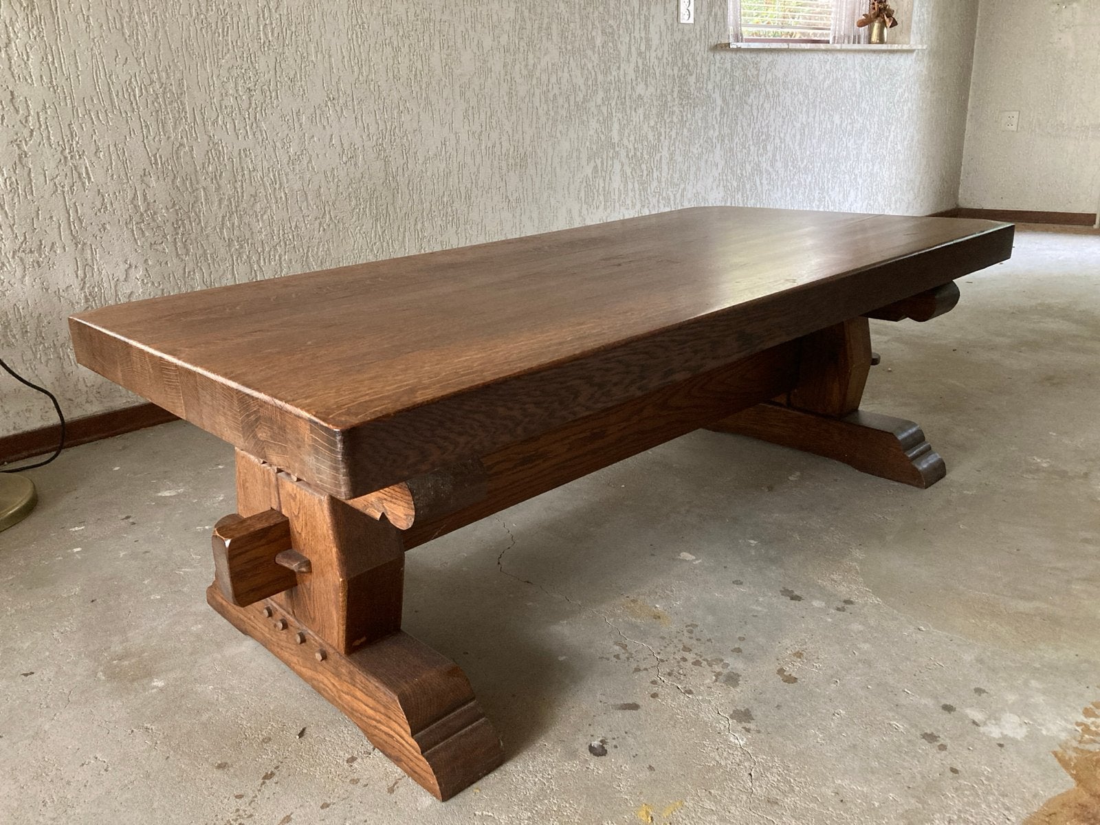 Robuuste eikenhouten salontafel, Ophalen of Verzenden
