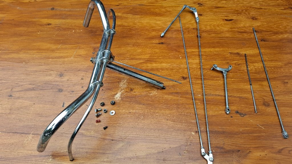 Mooie Retro Stuur met stangremmen compleet, Overige merken, Gebruikt, Stuur, Staal