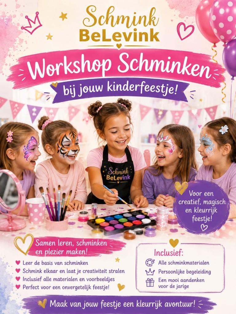 Kinderfeestje workshop Schminken, Ophalen, Nieuw