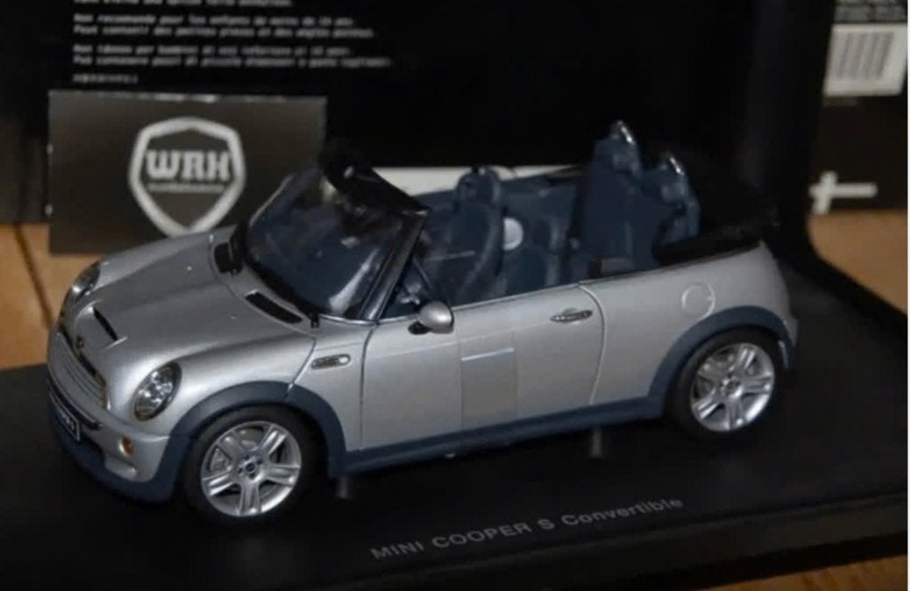 1:18 MINI COOPER S CABRIO Silver Autoart 74848 in box WRH, Verzenden, Zo goed als nieuw, Auto, Autoart