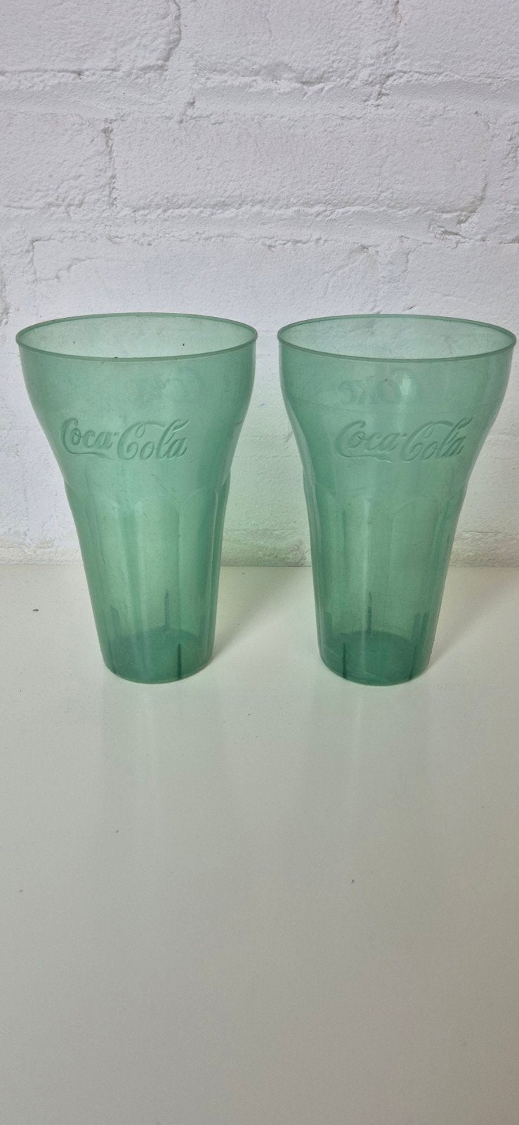 Grote, plastic, vintage Coca-Cola bekers, Ophalen of Verzenden, Gebruikt, Overige typen