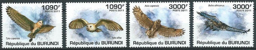 Vogels - Burundi - Mi 2094/2097 - Getand - Postfris, Ophalen of Verzenden, Postfris, Dier of Natuur