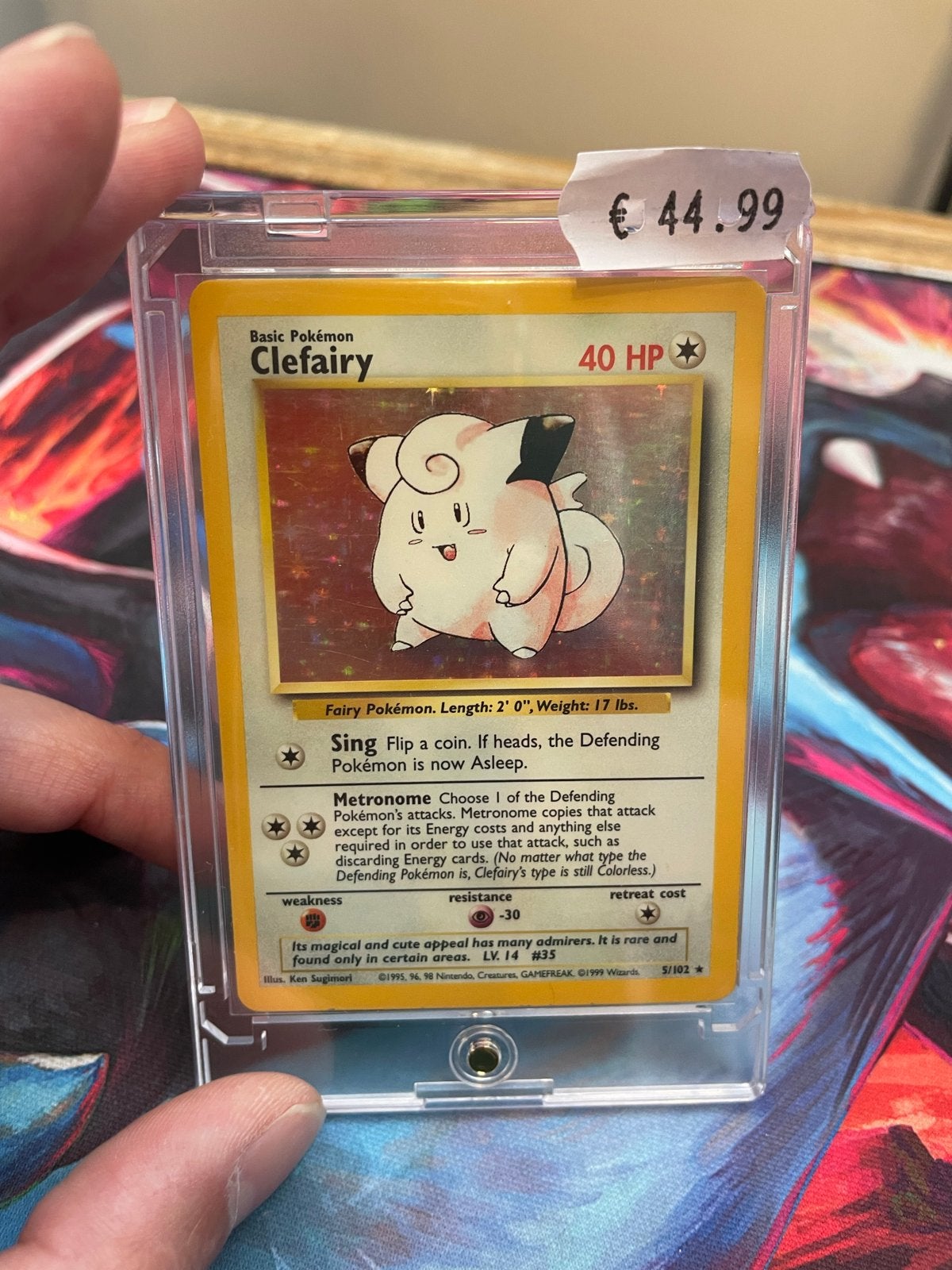 Clefairy 5 / 102 Holo (1999) - Base Set NL, Ophalen of Verzenden, Zo goed als nieuw, Losse kaart