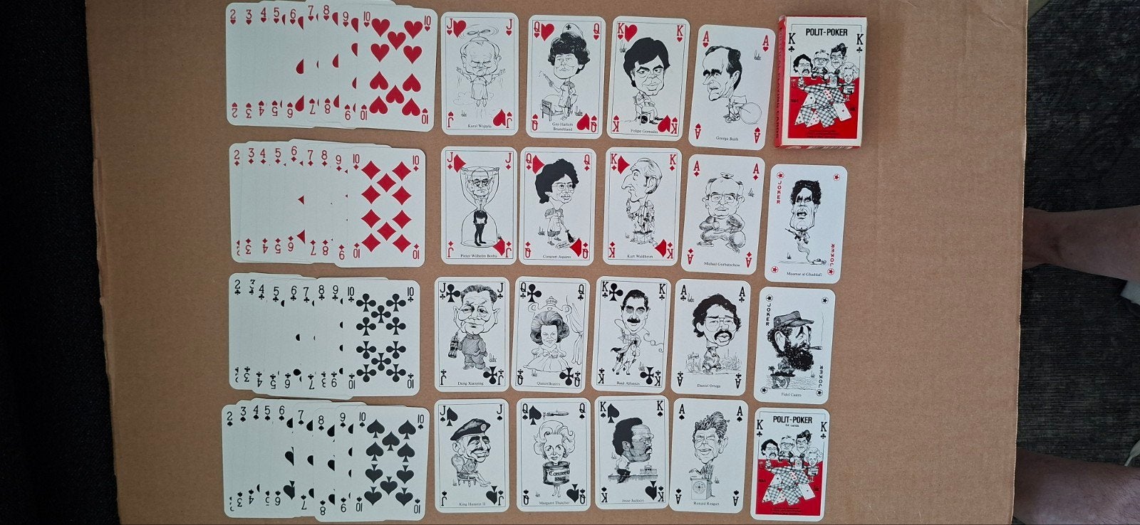 Polit poker kaartspel speelkaarten 1988 limited uitgave, Verzamelen, Ophalen of Verzenden, Zo goed als nieuw, Speelkaart(en)
