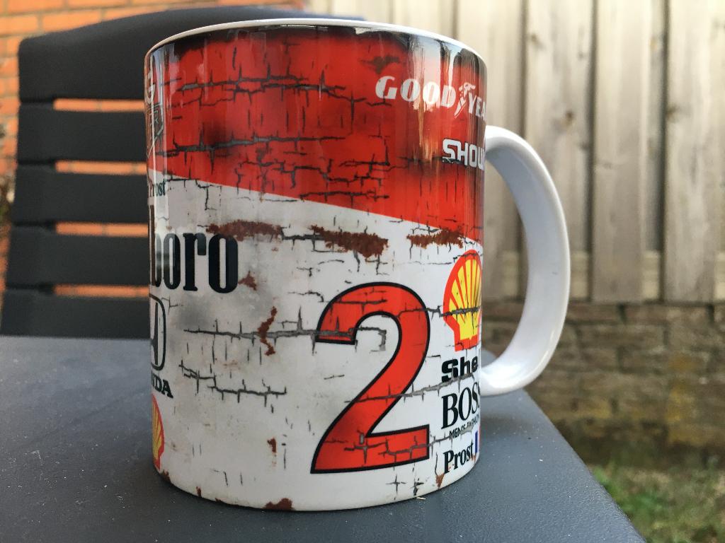 ✅ Alain Prost McLaren mok Vintage olie F1 Autosport Honda, Ophalen of Verzenden, Nieuw, Formule 1
