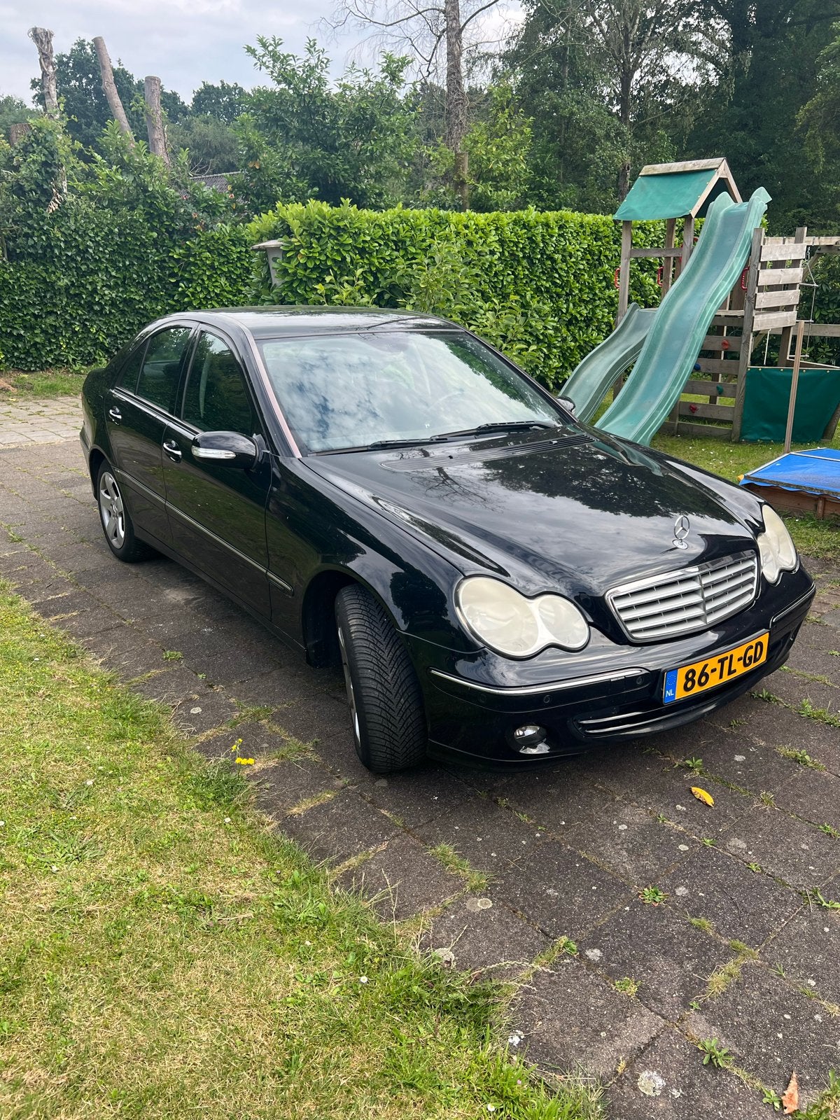 Mercedes-Benz C-Klasse 1.8 C200 Kompr Sedan AUT 2006 Zwart, Auto's, Mercedes-Benz, Automaat, Achterwielaandrijving, 4 cilinders