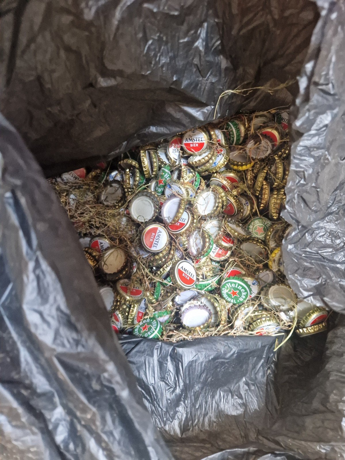Heel veel bierdoppen, Ophalen, Zilver, Overige materialen