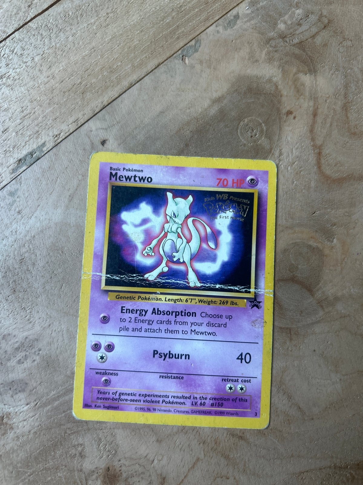 Mewtwo Pokémon kaart (Wizards of the Coast), Ophalen of Verzenden, Gebruikt, Losse kaart