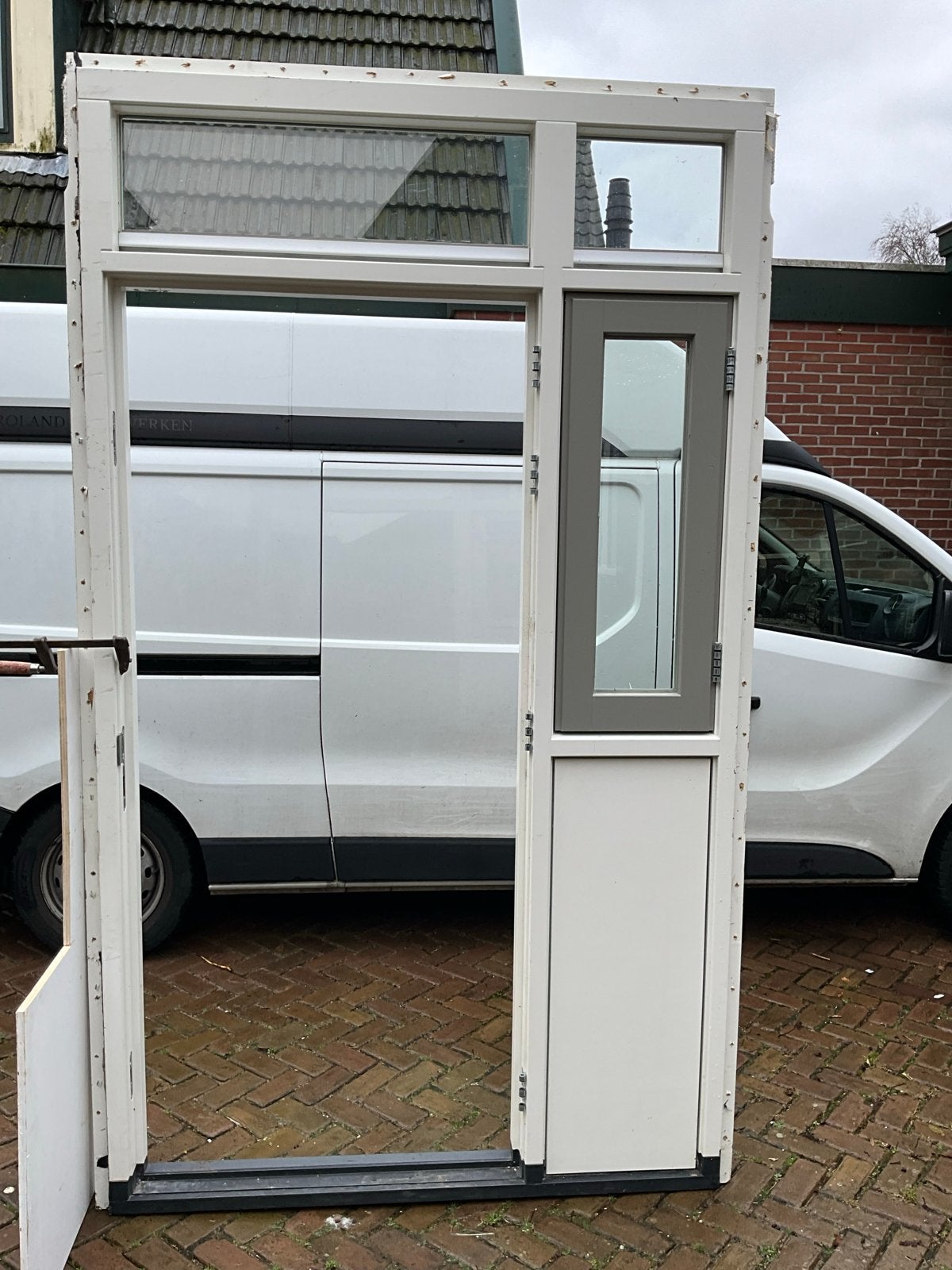 Gebruikt gevelkozijn met dubbelglas en draairaam, Ophalen, Gevelraam of Ruit, Gebruikt, 80 tot 120 cm