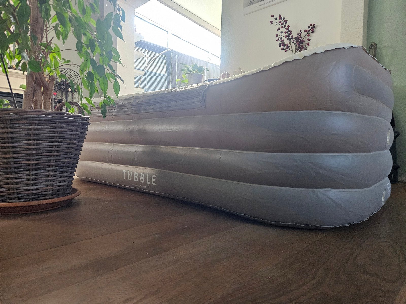 Tubble Compact opblaasbaar bad (1.40m), Ophalen, Gebruikt, Wit, Overige typen