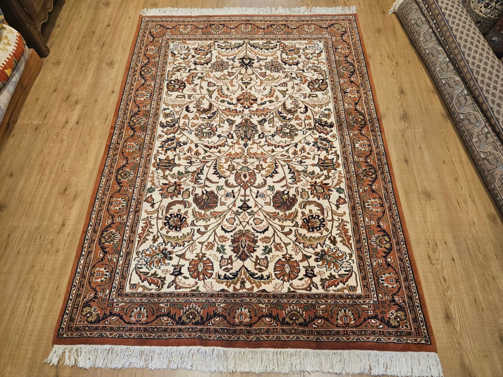 Handgeknoopt oosters tapijt tabriz 234x165, Info@SlatsAntiek.nl, Groen, Perzisch, 150 tot 200 cm