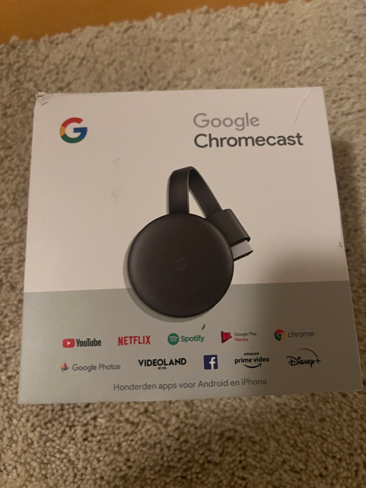 Google Chromecast v3 in originele doos, Audio, Tv en Foto, Ophalen of Verzenden, Zo goed als nieuw, HDMI