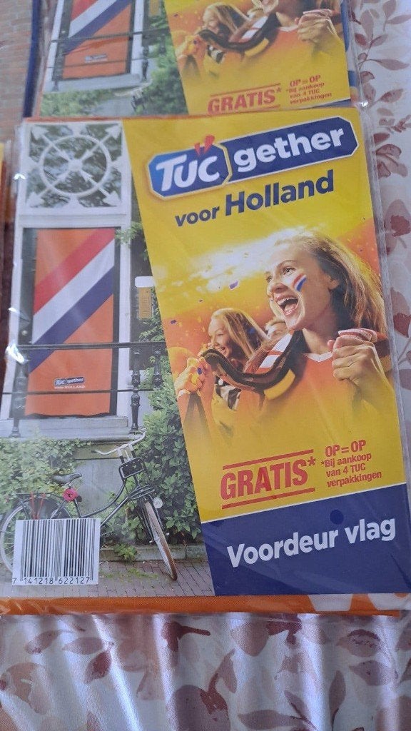 Tuc voordeurvlaggen WK voetbal Oranje, Versiering, Onbekend, Abraham of Sarah, Ophalen of Verzenden