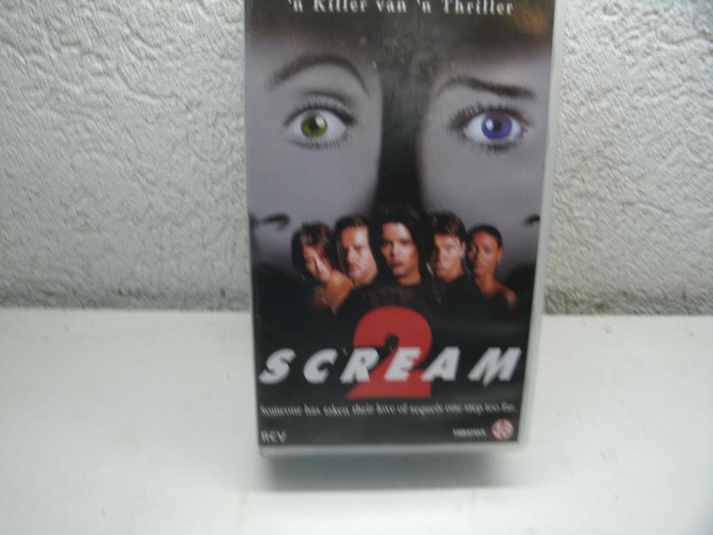 vhs 38b scream 2 dubbele band, Cd's en Dvd's, VHS | Film, Vanaf 16 jaar, Ophalen of Verzenden, Zo goed als nieuw, Horror