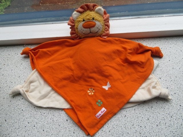 Knuffeldoek leeuw merk Káthe Kruse dubbele doek met borduur, Nieuw, Ophalen of Verzenden, Middelgroot (20 tot 80 cm), Met label
