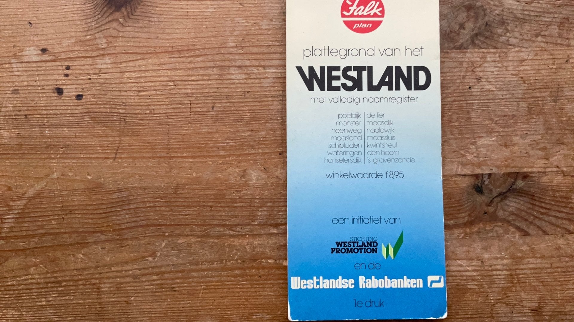 Plattegrond van het Westland (ca. 1980), Boeken, Geschiedenis | Stad en Regio, Verzenden