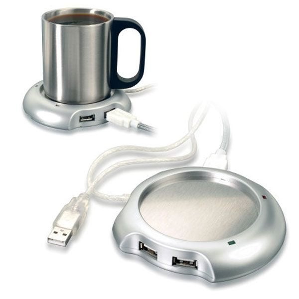 USB 4-Poorts HUB met Cup Warmer, Computers en Software, Verzenden, Nieuw, USB-hub
