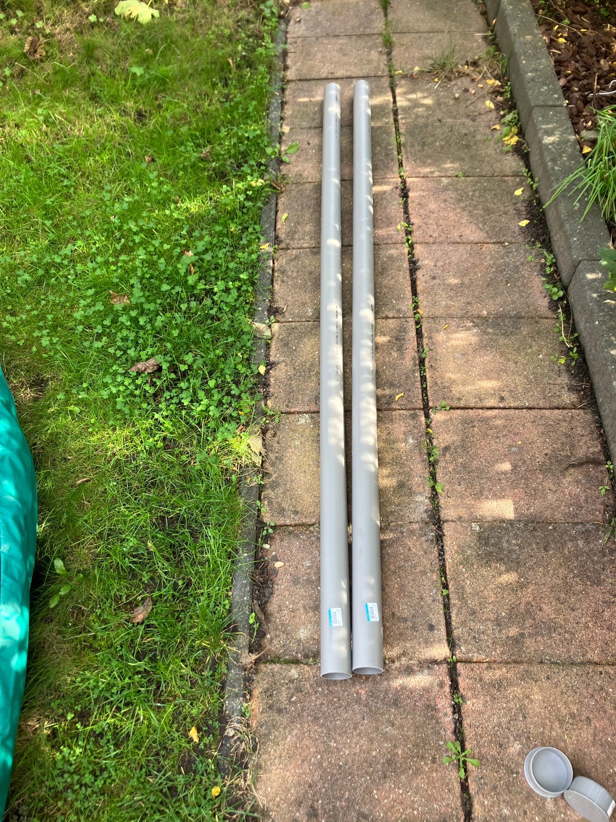 Pvc pijp  grijs 2 stuks 2 meter lang diameter 60mm, Ophalen, Pvc, Zo goed als nieuw, Minder dan 2 meter