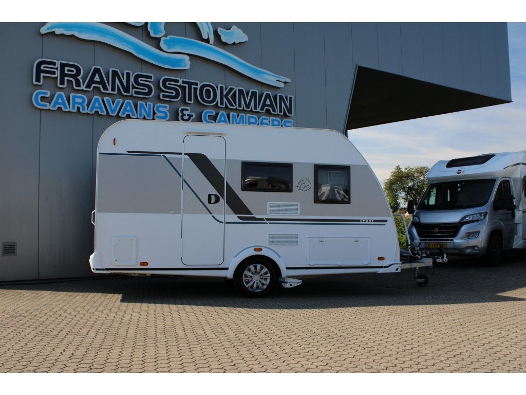 Knaus Sport 400 QD met mover en voortent, Caravans en Kamperen, Bedrijf, Treinzit, 750 - 1000 kg, 4 tot 5 meter