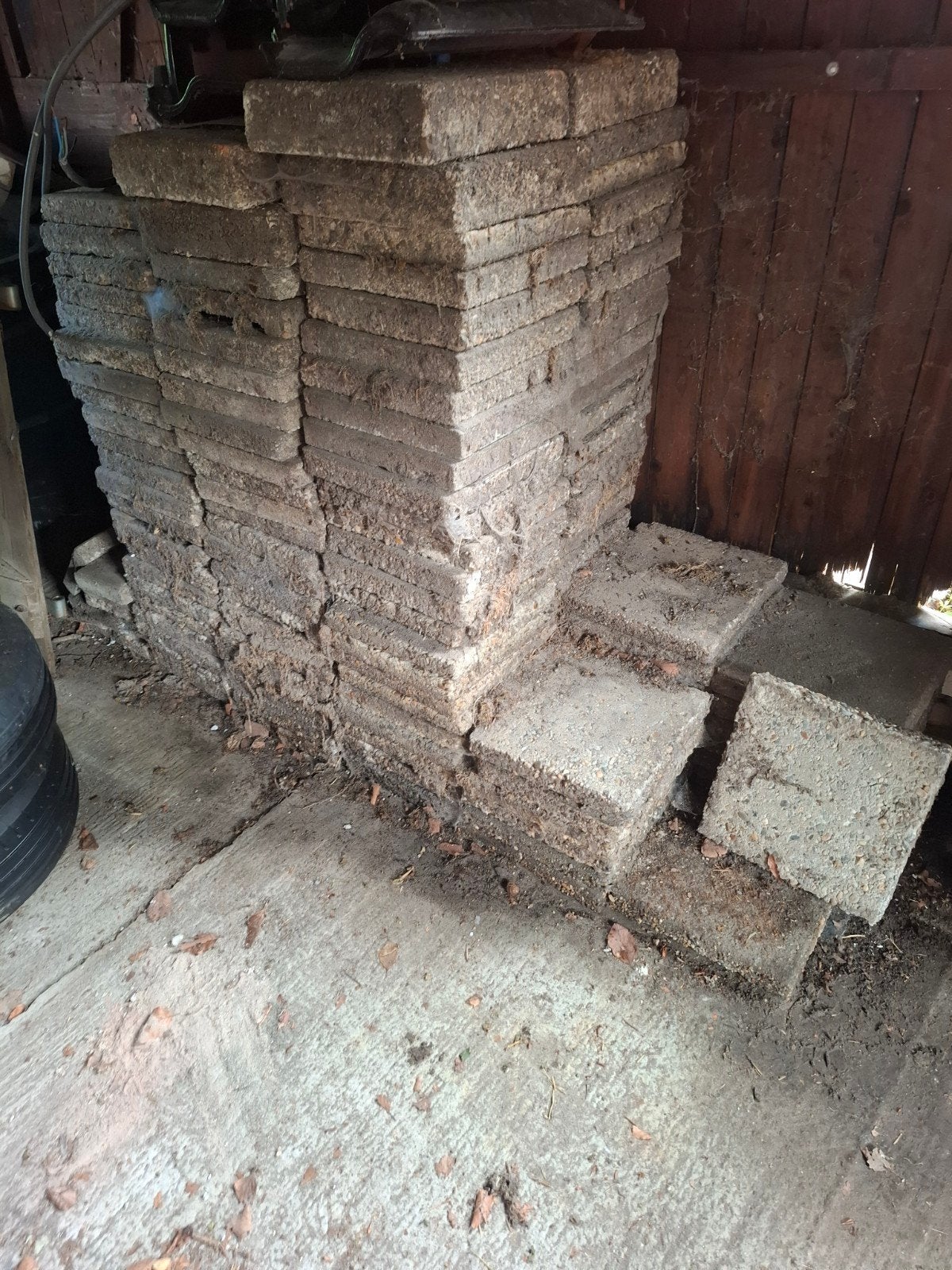 Gebruikte betontegels, gratis af te halen, Ophalen, Gebruikt, Beton, Terrastegels