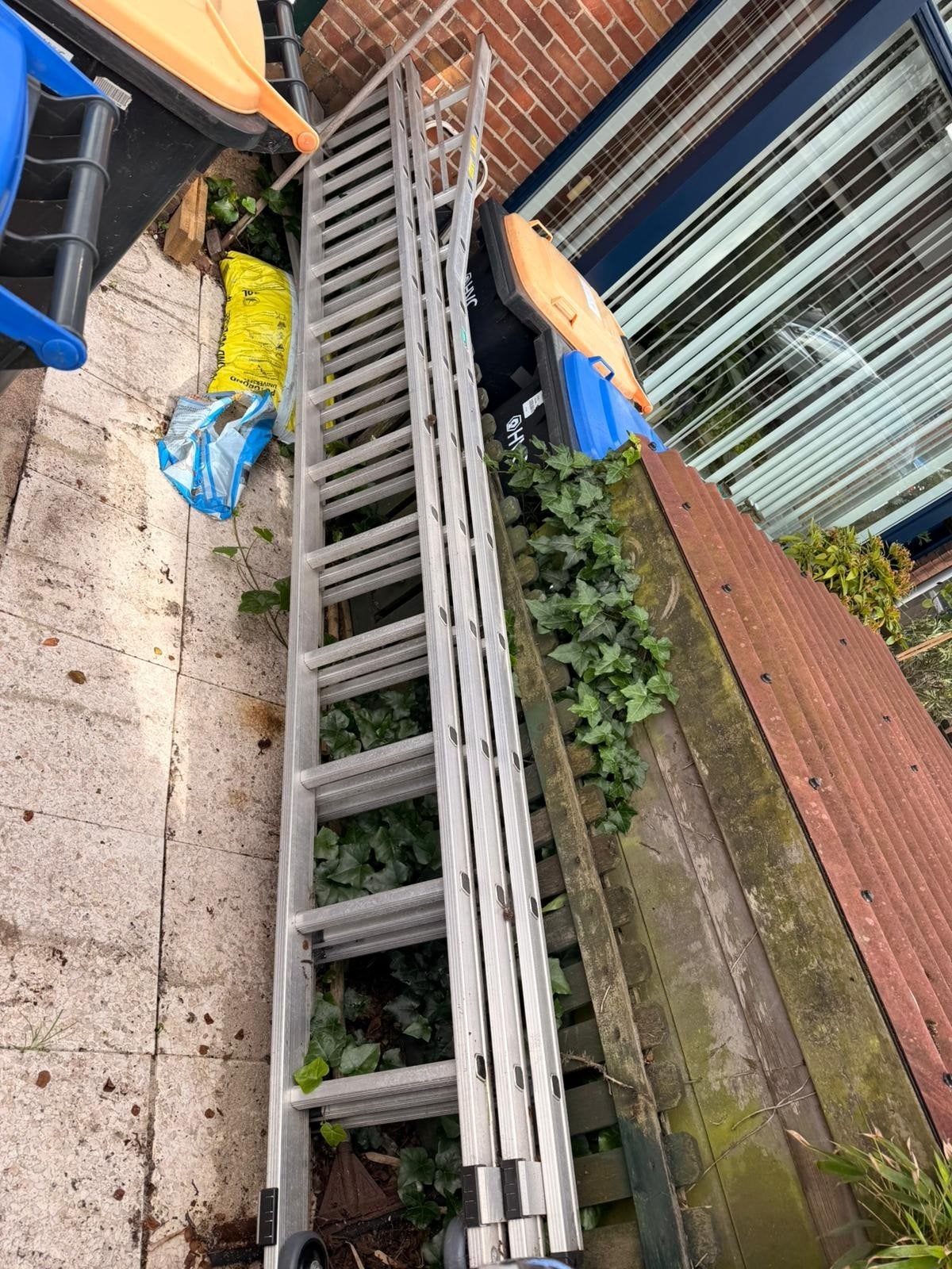 Dirks KlimKeur Professionele Oplegsteekladder 3x12, Doe-het-zelf en Verbouw, Ladders en Trappen, Ophalen of Verzenden