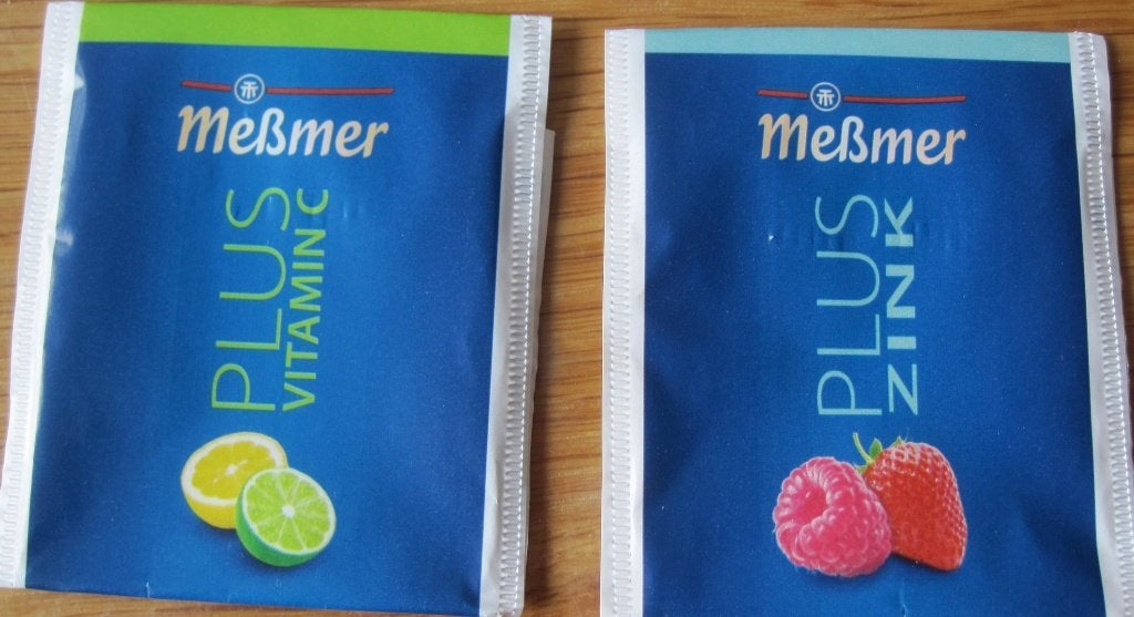 Twee theezakjes van Messmer uit de plus serie, Verzenden, Theezakje(s)