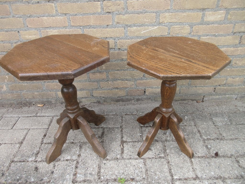Set eiken tafels plantentafel, Ophalen