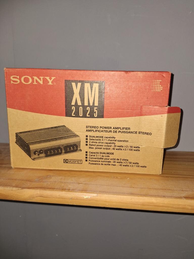 Sony XM-2025 Stereo Eindversterker - Nieuw in Doos, Nieuw, Ophalen of Verzenden, Sony, Minder dan 60 watt
