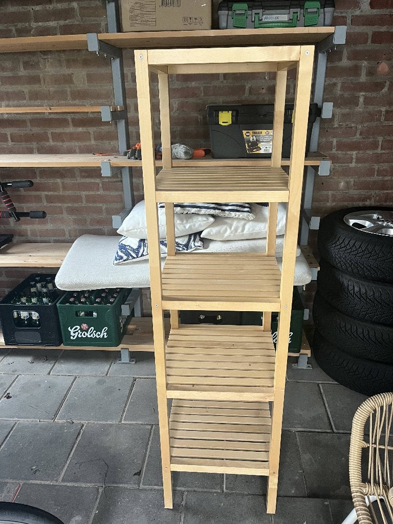 Houten stellingkast voor badkamer, Huis en Inrichting, Ophalen, (Half)hoge kast, Minder dan 50 cm, 100 tot 150 cm