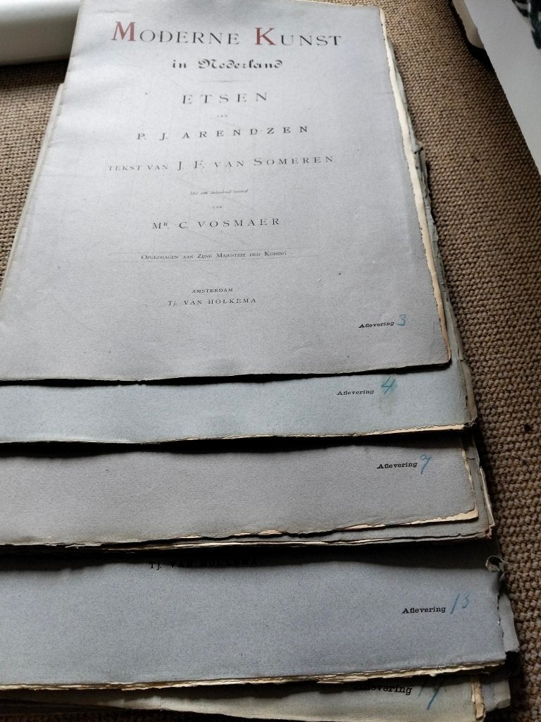 Etsen, Antiek en Kunst, Kunst | Etsen en Gravures, Ets, Genummerd, Met tekst, Dagelijks leven, Ophalen