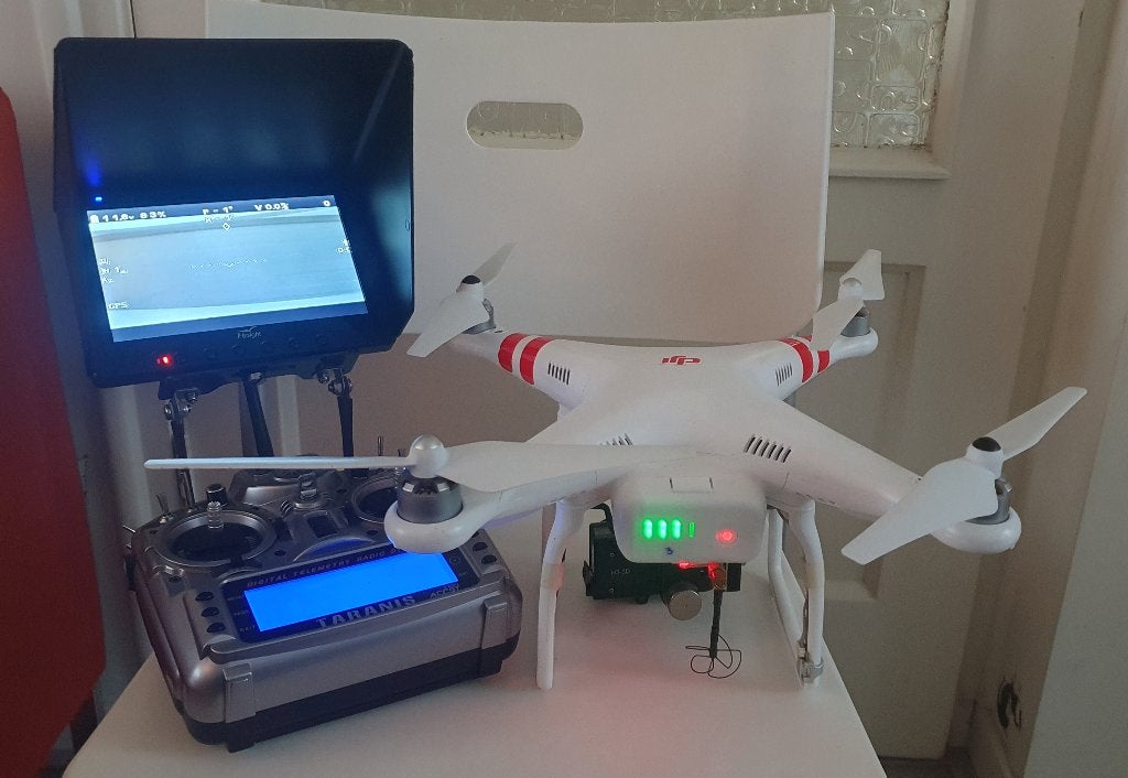 DJI Phantom 2 customized drone set met 2 accu's, Audio, Tv en Foto, Drones, Ophalen, Gebruikt, Cameradrone, DJI