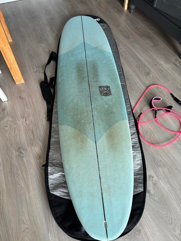 Ocean & Earth The General Epoxy/softtop hybrid 8’0 surfboard, Ophalen, Zo goed als nieuw, Funboard, Met draagtas