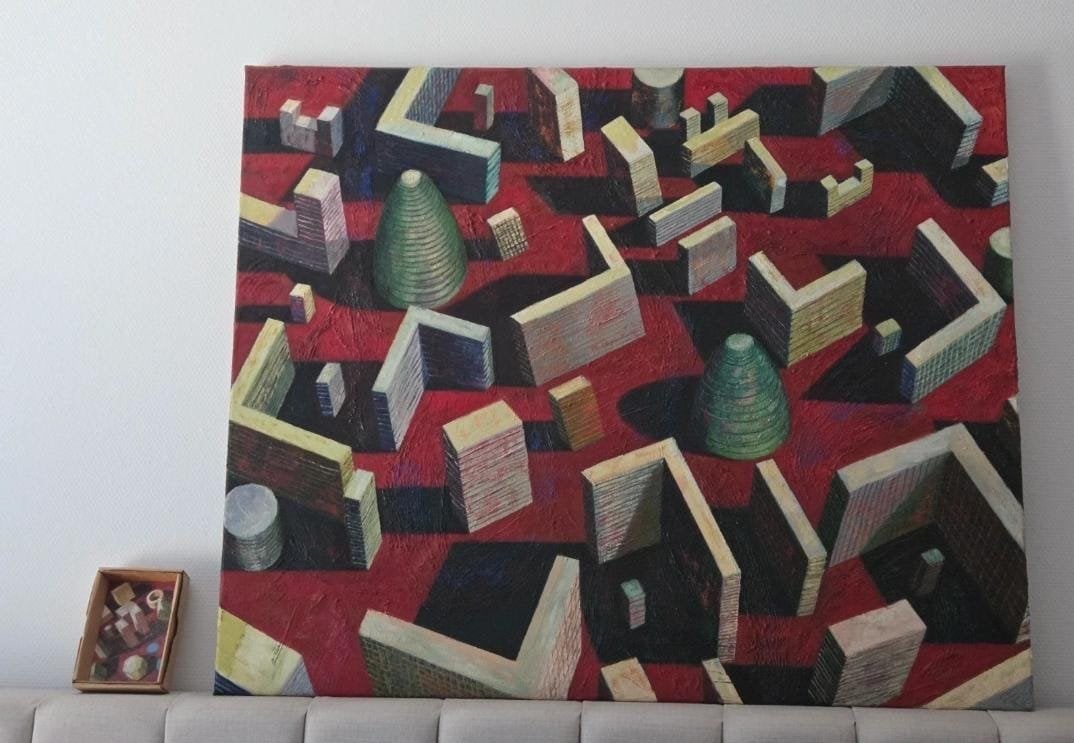 Abstract schilderij 'Marianne Roodenburg' - Modern kunstwerk, Ophalen