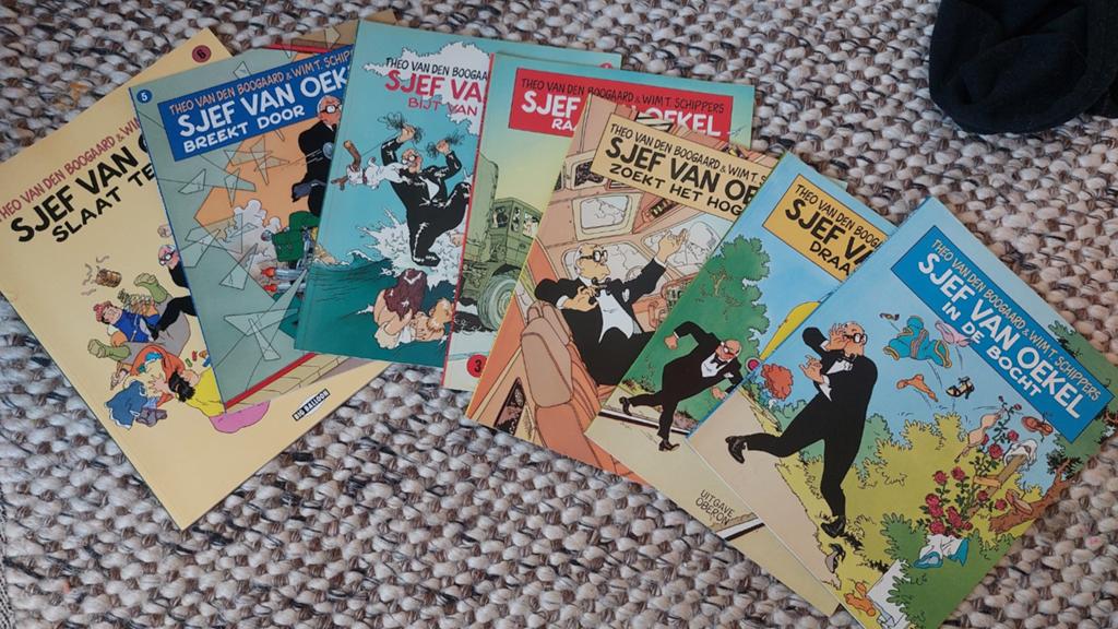 Sjef van Oekel stripboeken - Complete serie (6 delen), Complete serie of reeks, Ophalen of Verzenden, Gelezen, Theo van den Boogaard & Wim T. Schippers