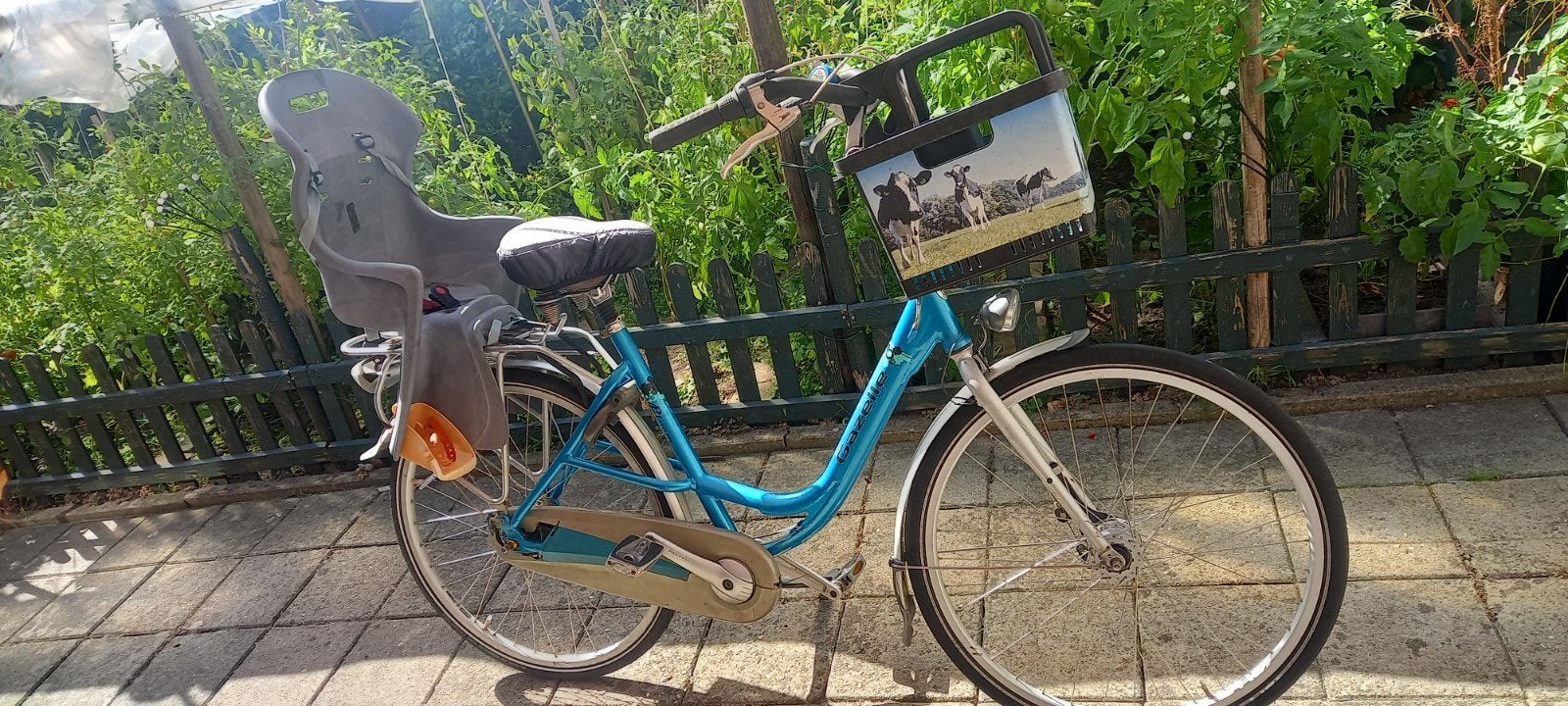 Gazelle damesfiets met kinderzitje en mand, Ophalen of Verzenden, 50 tot 53 cm, Gazelle, Trommelrem