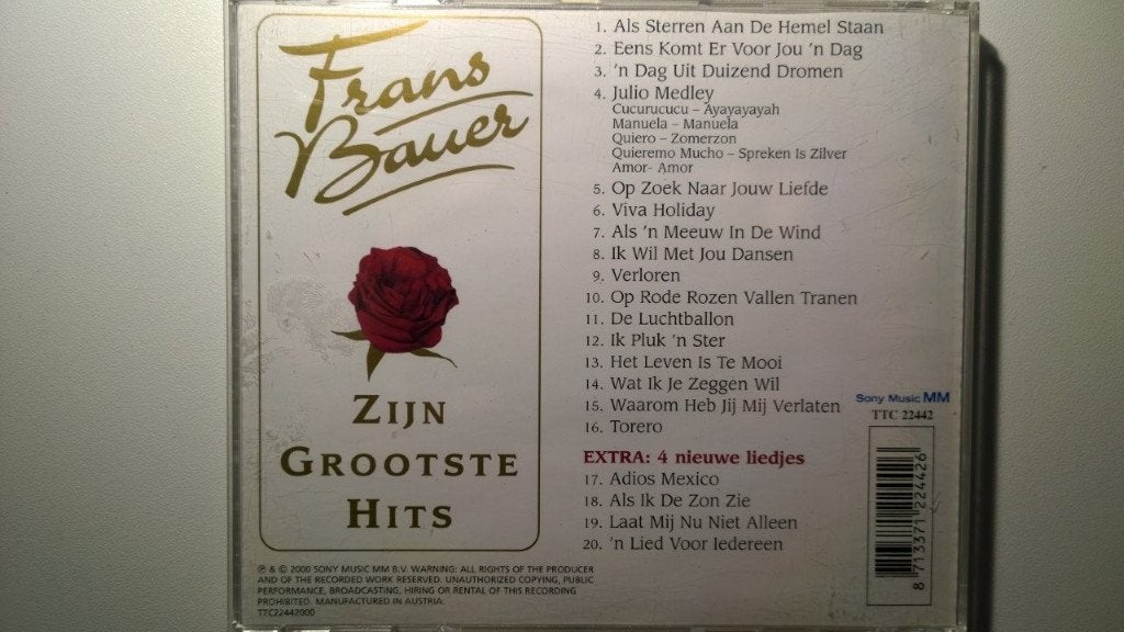 Frans Bauer - Zijn Grootste Hits, Ophalen of Verzenden, Zo goed als nieuw, Levenslied of Smartlap, Album
