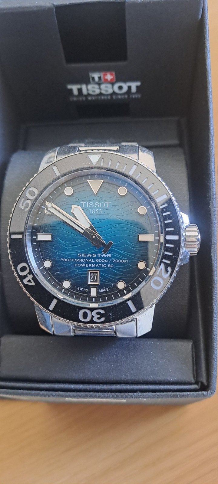 Tissot Seastar 2000 Professional Powermatic 80 Automaat, Sieraden, Tassen en Uiterlijk, Horloges | Heren, Staal, Gebruikt, Staal