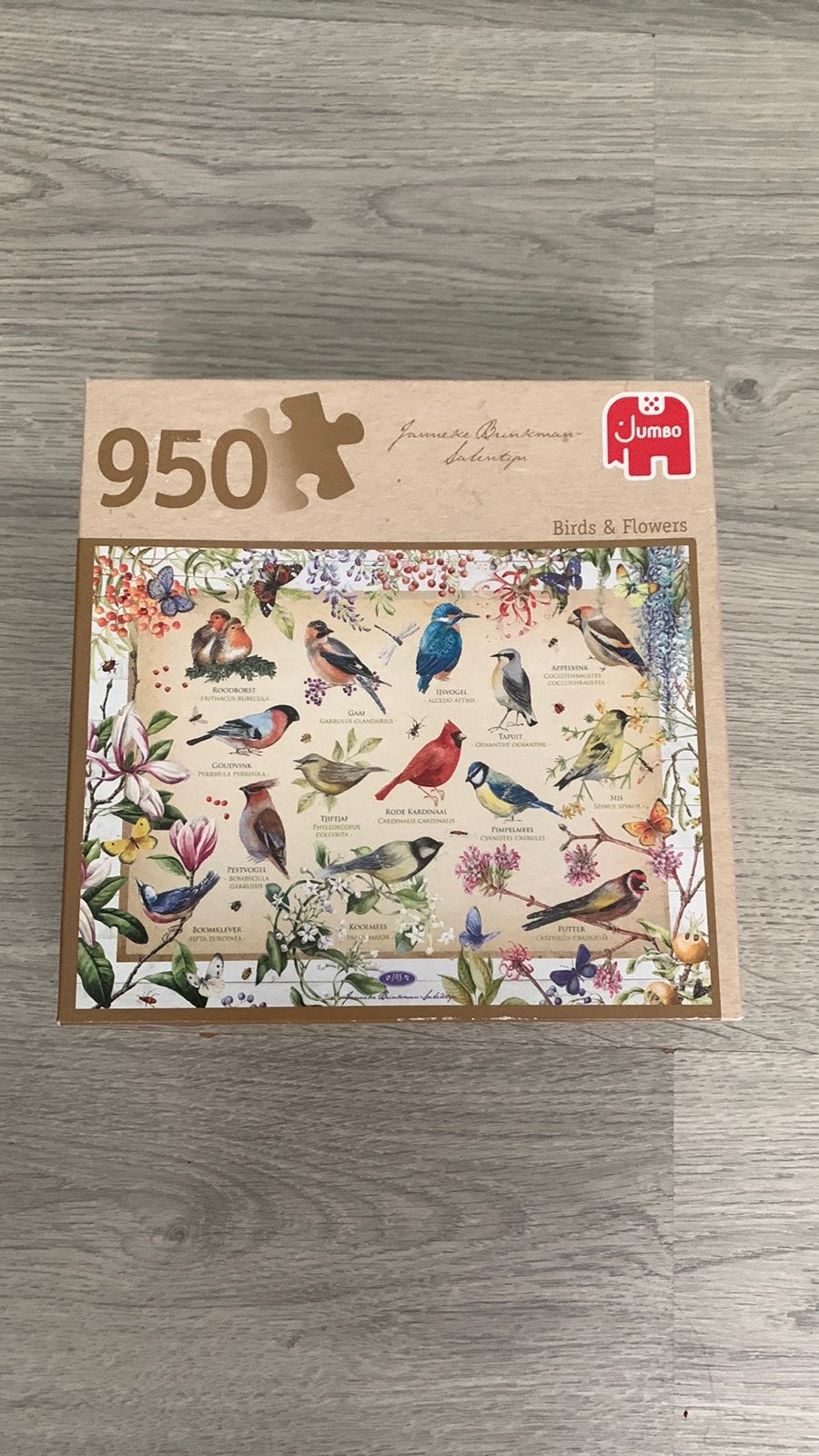Jumbo puzzel Birds & Flowers 950 stukjes, Ophalen of Verzenden, 500 t/m 1500 stukjes, Zo goed als nieuw