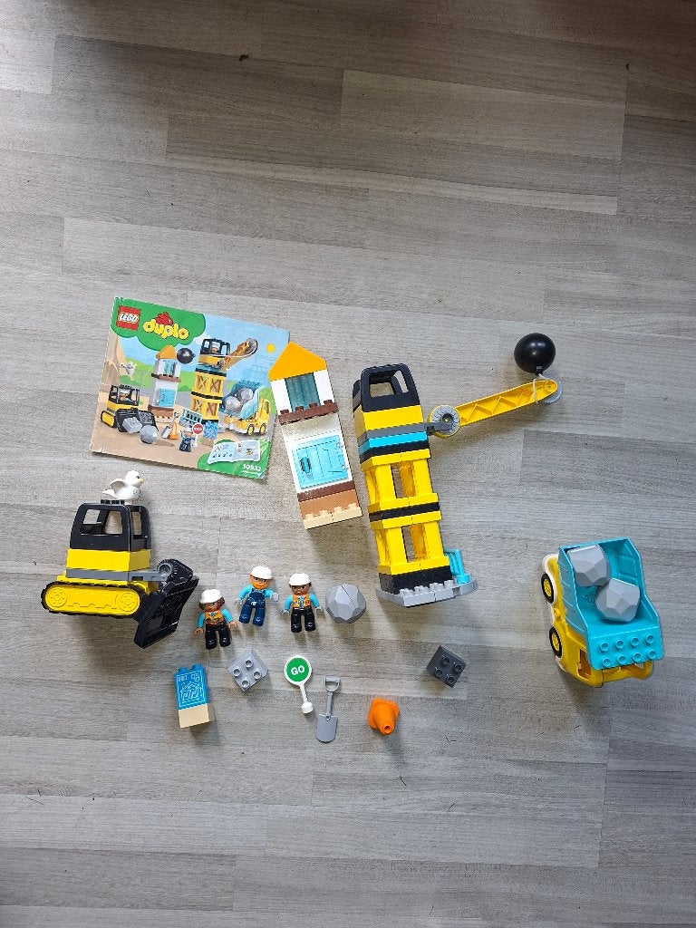 Lego Duplo Bouwplaats 10932 compleet met boekje, Ophalen, Gebruikt, Overige thema's, Complete set