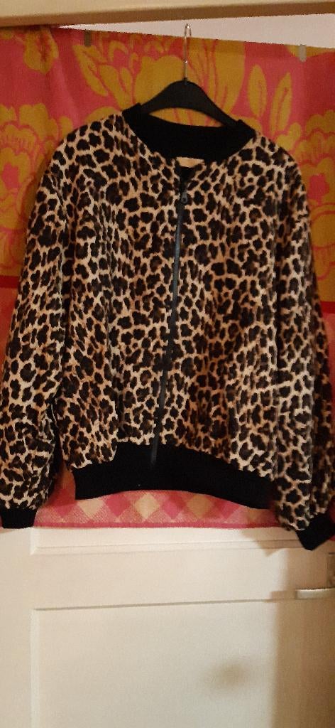 panter jasje vestje 42 kleine 44, Kleding | Dames, Truien en Vesten, Ophalen of Verzenden, Zo goed als nieuw, Maat 42/44 (L), Bruin