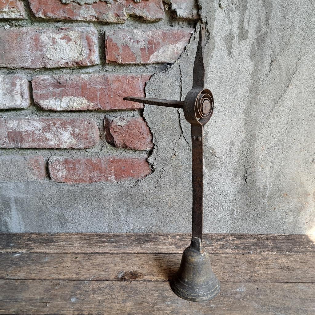 Oude brocante winkelbel deurbel koperen bel *Etage3*, Gebruikt, ., Ophalen of Verzenden, .