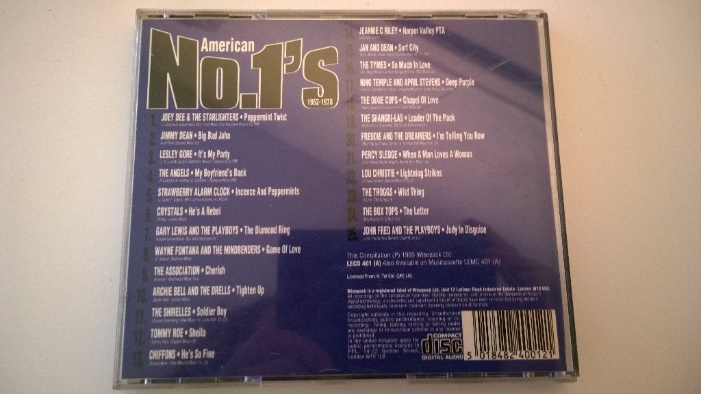Rock era - american no 1s 1962-1970, Cd's en Dvd's, Ophalen, Gebruikt, Poprock, Verzamelalbum