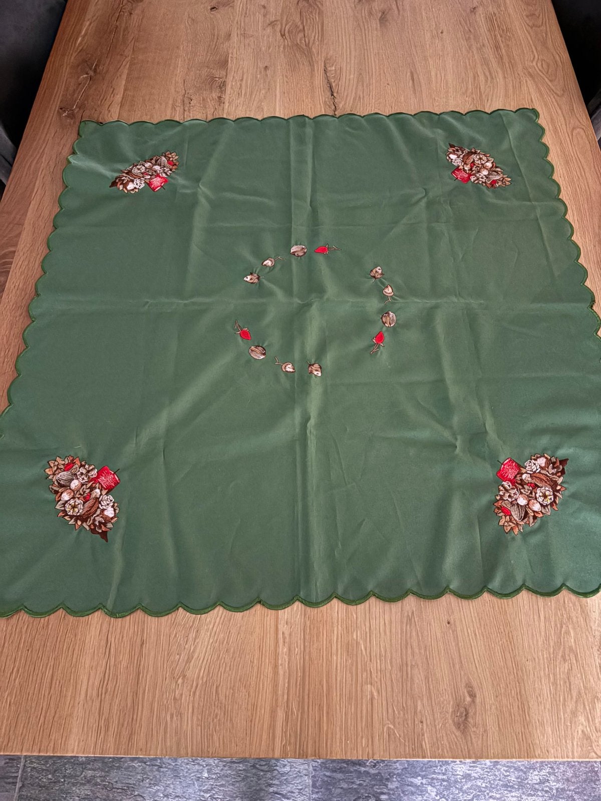 Kerst tafel kleedje vierkant vintage, Ophalen of Verzenden, Zo goed als nieuw