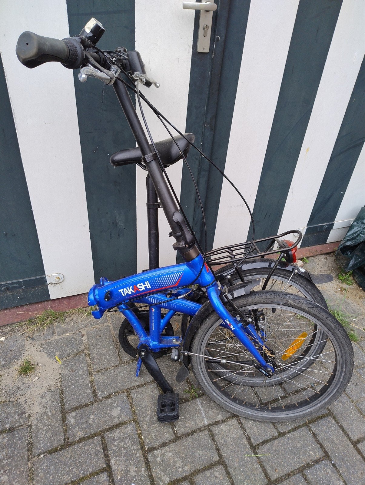 Opvouwbare fiets met AXA slot en verlichting - Z.G.A.N., 20 inch of meer, Velgrem, Versnellingen, Zo goed als nieuw