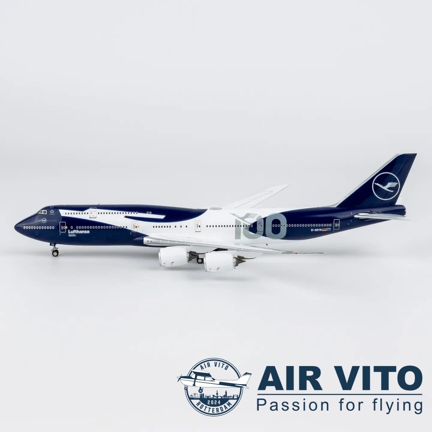 Boeing 747-8 Lufthansa 100 Jaar Jubileum D-ABYN Luxe, Schaalmodel, ,, Ophalen of Verzenden, ,